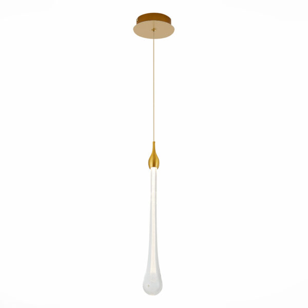 SL6103.203.01 Подвес ST-Luce Золотистый/Прозрачный LED 1*3W 4000K ФАЭНЦА