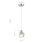 SL6114.103.01 Подвес ST-Luce Хром/Прозрачный LED 1*3W 3000K КАСКАТО — изображение 3