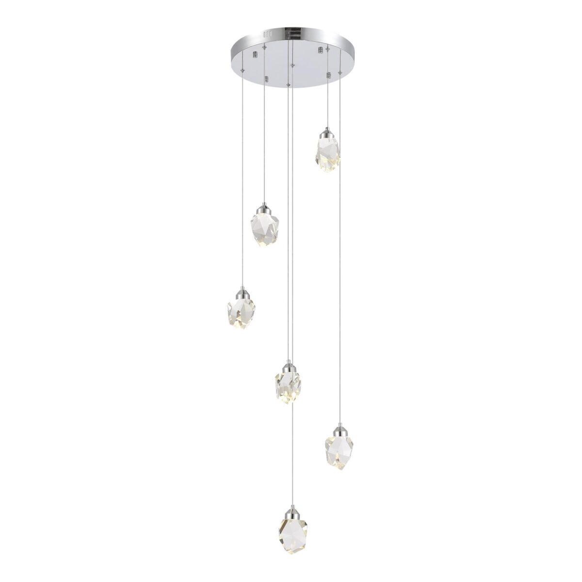 SL6114.103.06 Светильник подвесной ST-Luce Хром/Прозрачный LED 6*3W 3000K КАСКАТО — изображение 1