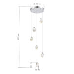 SL6114.103.06 Светильник подвесной ST-Luce Хром/Прозрачный LED 6*3W 3000K КАСКАТО — изображение 4