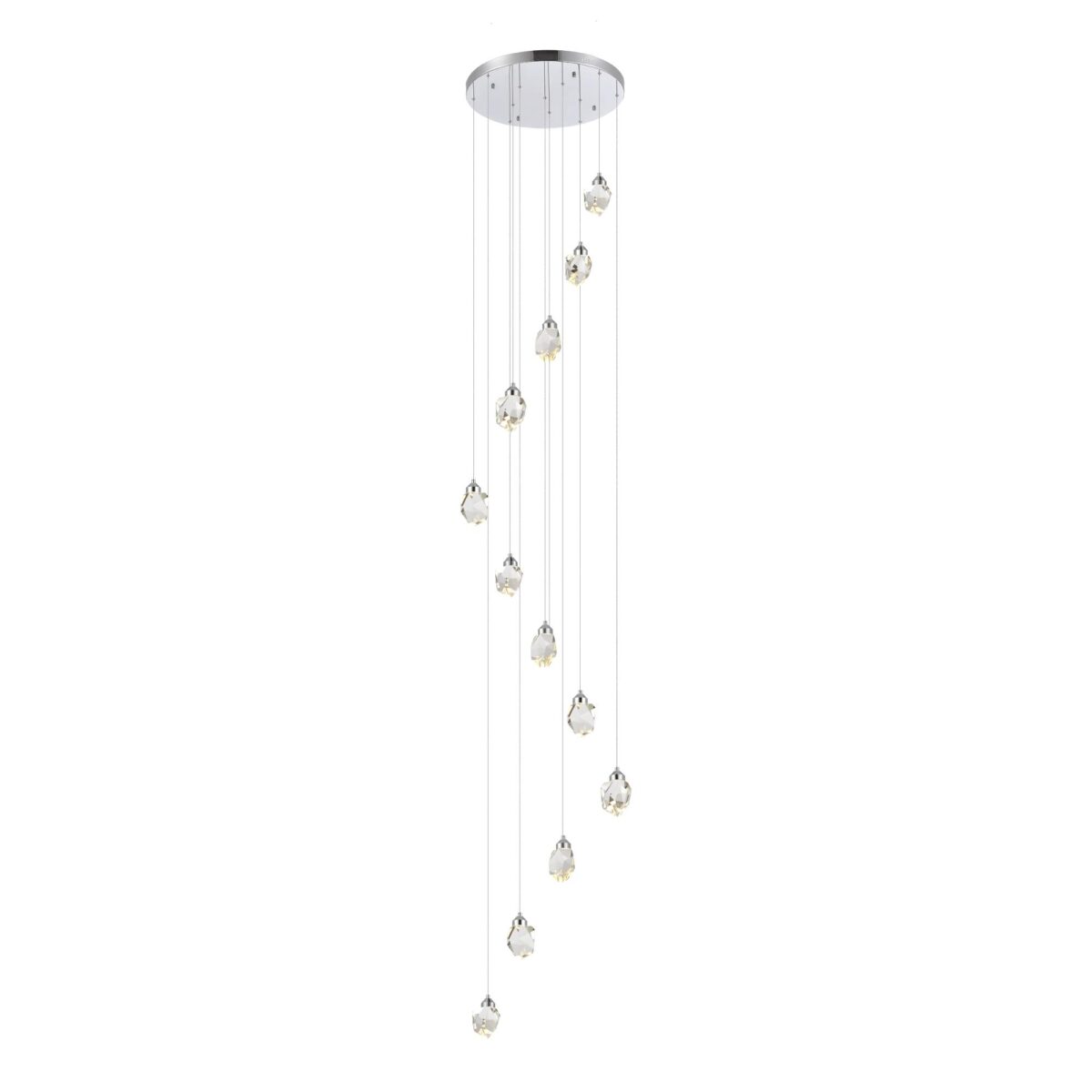 SL6114.103.12 Светильник подвесной ST-Luce Хром/Прозрачный LED 12*3W 3000K КАСКАТО — изображение 1