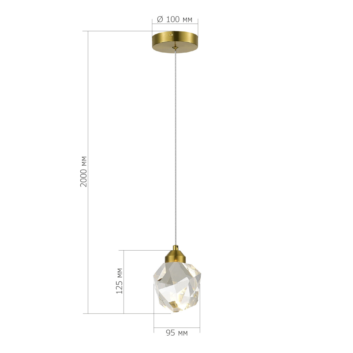 SL6114.203.01 Подвес ST-Luce Золотистый/Прозрачный LED 1*3W 3000K КАСКАТО — изображение 3