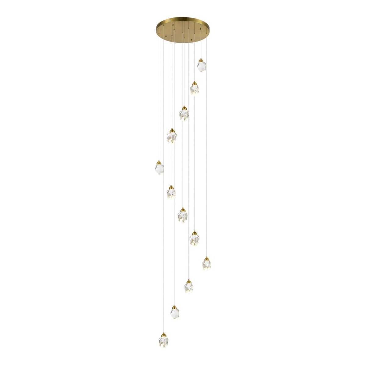 SL6114.203.12 Светильник подвесной ST-Luce Золотистый/Прозрачный LED 12*3W 3000K КАСКАТО — изображение 1