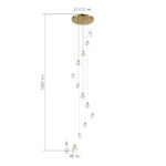 SL6114.203.12 Светильник подвесной ST-Luce Золотистый/Прозрачный LED 12*3W 3000K КАСКАТО — изображение 3