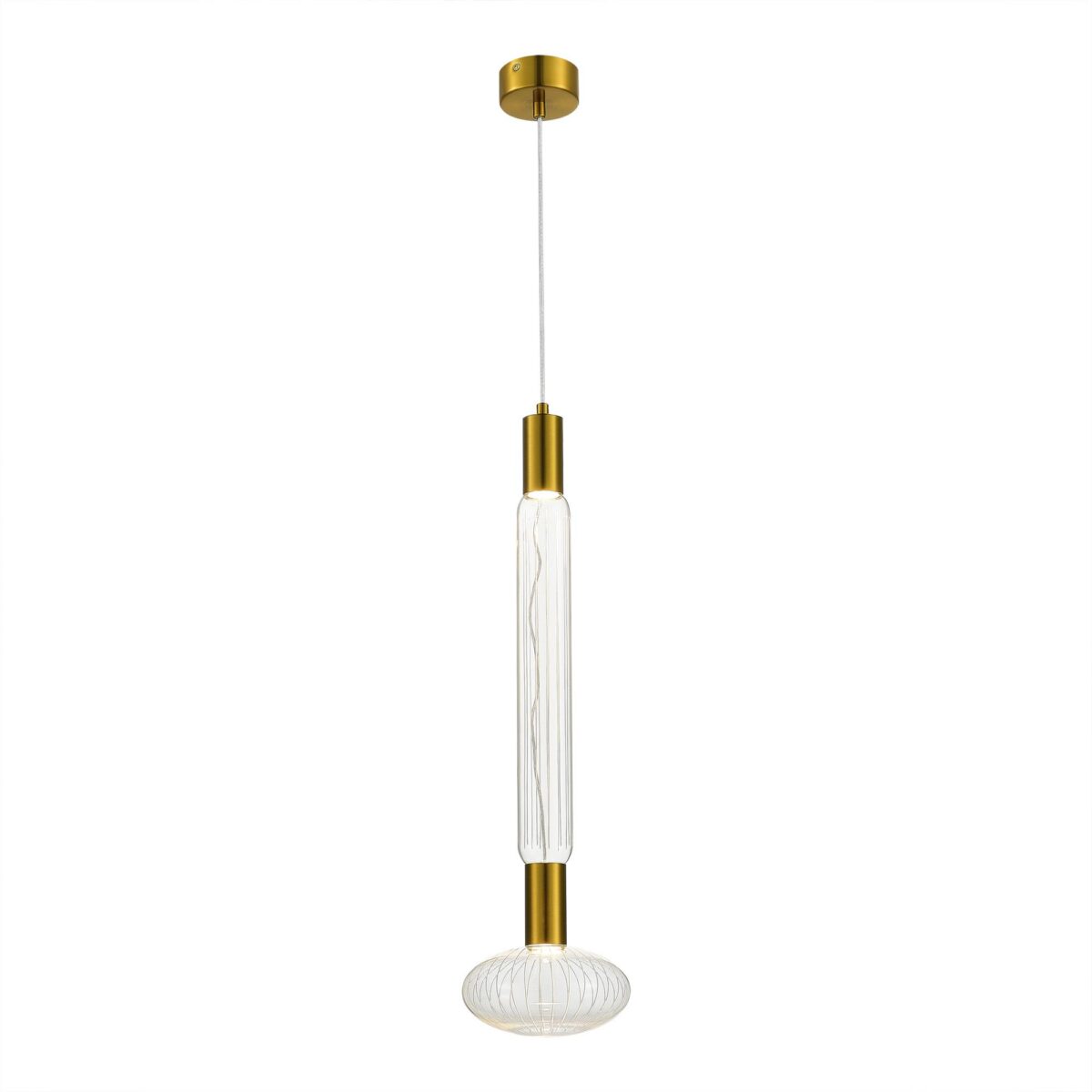 SL6117.213.02 Светильник подвесной ST-Luce Латунь/Золотой, Прозрачный LED 2*3W 3000K ТАККЕ — изображение 1
