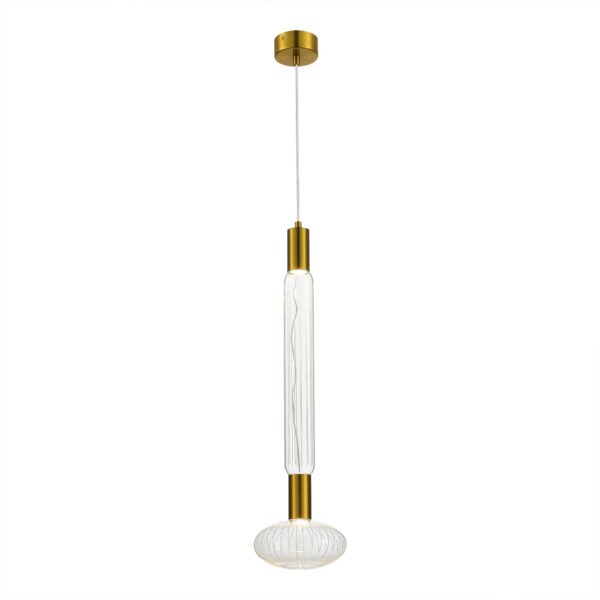 SL6117.213.02 Светильник подвесной ST-Luce Латунь/Золотой, Прозрачный LED 2*3W 3000K ТАККЕ