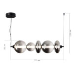 SL6119.413.40 Светильник подвесной ST-Luce Черный/Дымчато-Серый LED 1*40W 3000K ПЕРЛИНА — изображение 5