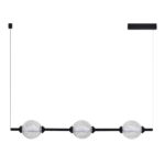 SL6120.403.03 Светильник подвесной ST-Luce Черный/Прозрачное кракелированное стекло LED 3*8,5W 3000K ПИК — изображение 2