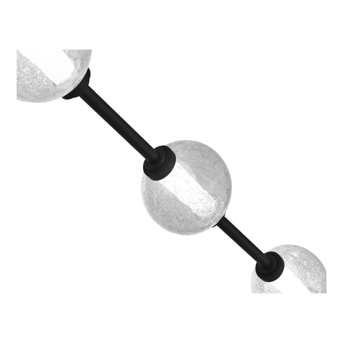 SL6120.403.03 Светильник подвесной ST-Luce Черный/Прозрачное кракелированное стекло LED 3*8,5W 3000K ПИК — изображение 4