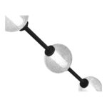 SL6120.403.03 Светильник подвесной ST-Luce Черный/Прозрачное кракелированное стекло LED 3*8,5W 3000K ПИК — изображение 4