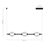 SL6120.403.03 Светильник подвесной ST-Luce Черный/Прозрачное кракелированное стекло LED 3*8,5W 3000K ПИК — изображение 5