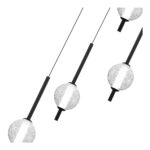 SL6120.403.04 Светильник подвесной ST-Luce Черный/Прозрачное кракелированное стекло LED 4*8,5W 3000K ПИК — изображение 3