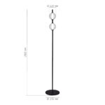 SL6120.405.01 Светильник напольный ST-Luce Черный/Прозрачное кракелированное стекло LED 2*8,5W 3000K ПИК — изображение 3