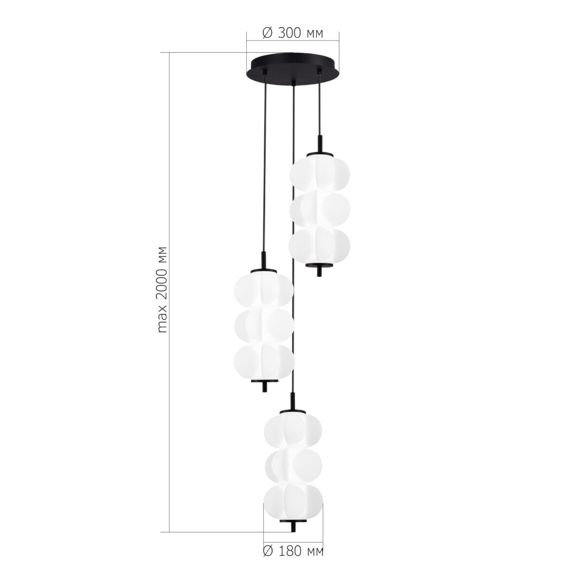 SL6121.403.03 Светильник подвесной ST-Luce Черный/Белый LED 3*7,5W 3000K ТАЛИСМАН — изображение 5