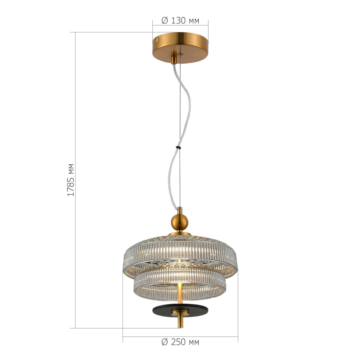 в наличии SL6122.303.01 Светильник подвесной ST-Luce Латунь/Латунь, Дымчатый LED 1*8W 3000K ОРИЕНТАЛЬ - купить в интернет-магазине Светильники Торг