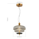 в наличии SL6122.303.01 Светильник подвесной ST-Luce Латунь/Латунь, Дымчатый LED 1*8W 3000K ОРИЕНТАЛЬ - купить в интернет-магазине Светильники Торг