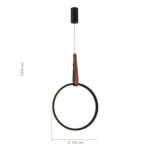 SL6131.403.20 Светильник подвесной ST-Luce Черный/Черный, Терракотовый LED 1*20W 4000K ШЕЙП — изображение 4