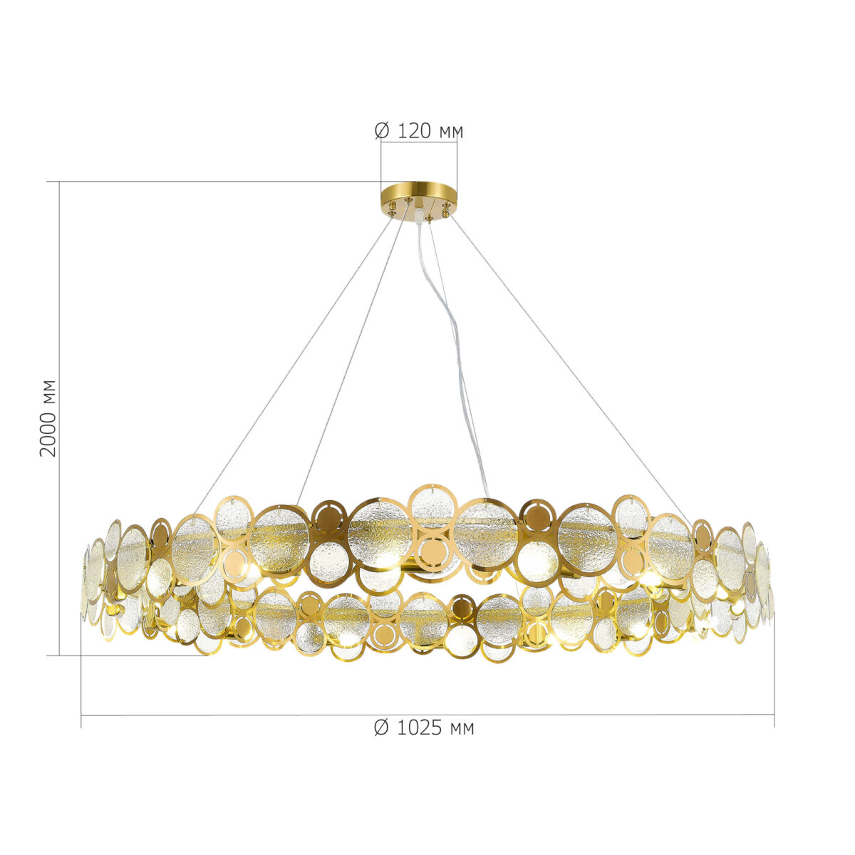 SL6133.303.16 Светильник подвесной ST-Luce Латунь/Прозрачный G9 16*5W 4000K СВОТЧ — изображение 4