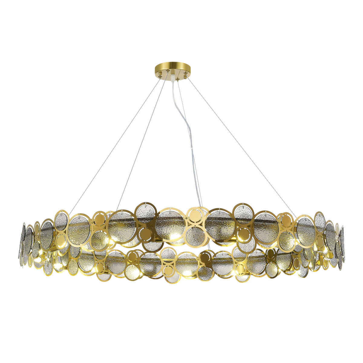 SL6133.313.16 Светильник подвесной ST-Luce Латунь/Дымчатый G9 LED 16*5W 4000K СВОТЧ — изображение 1