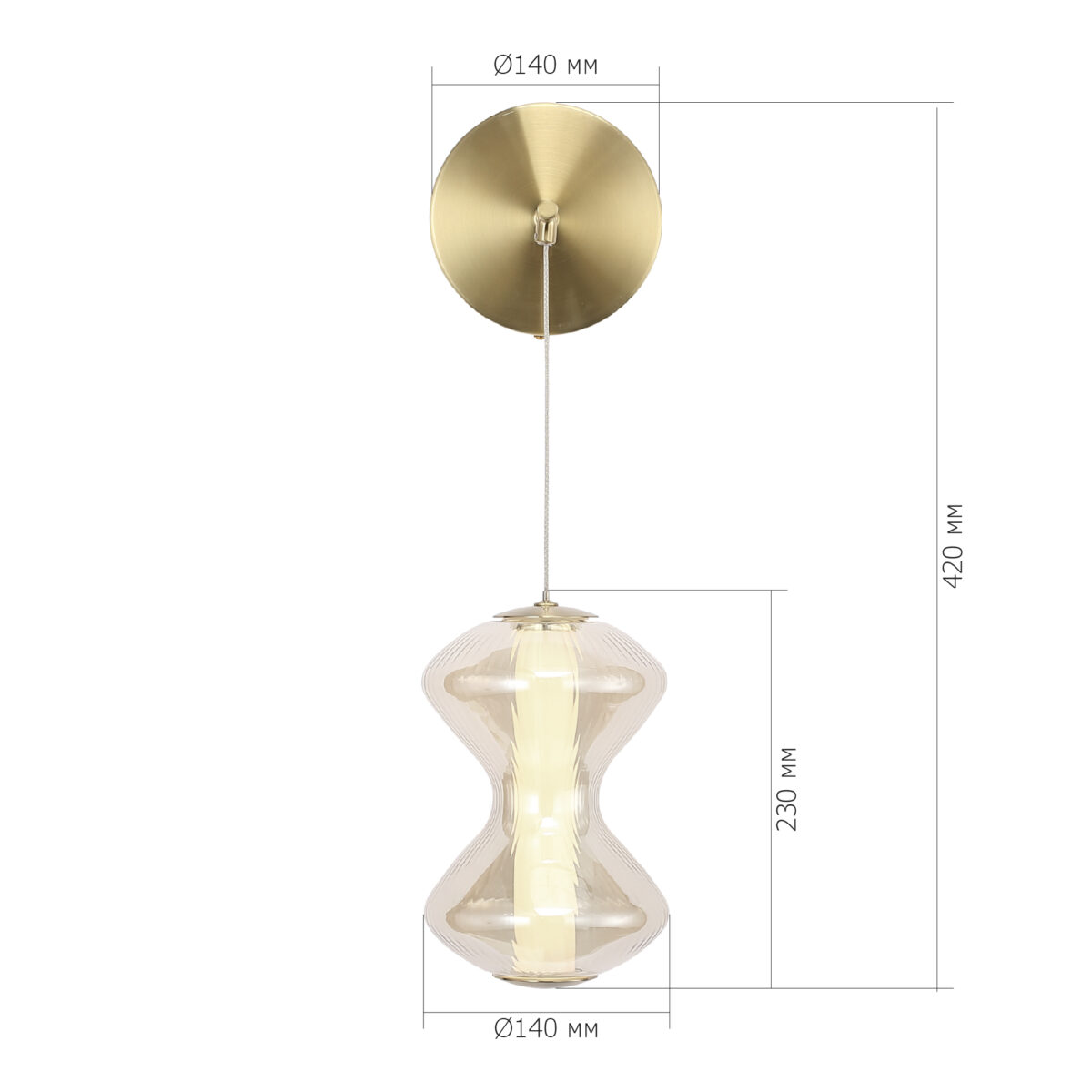 SL6136.201.01 Светильник настенный ST-Luce золото/коньячный LED 1*6W 3000K СПАЙН — изображение 5