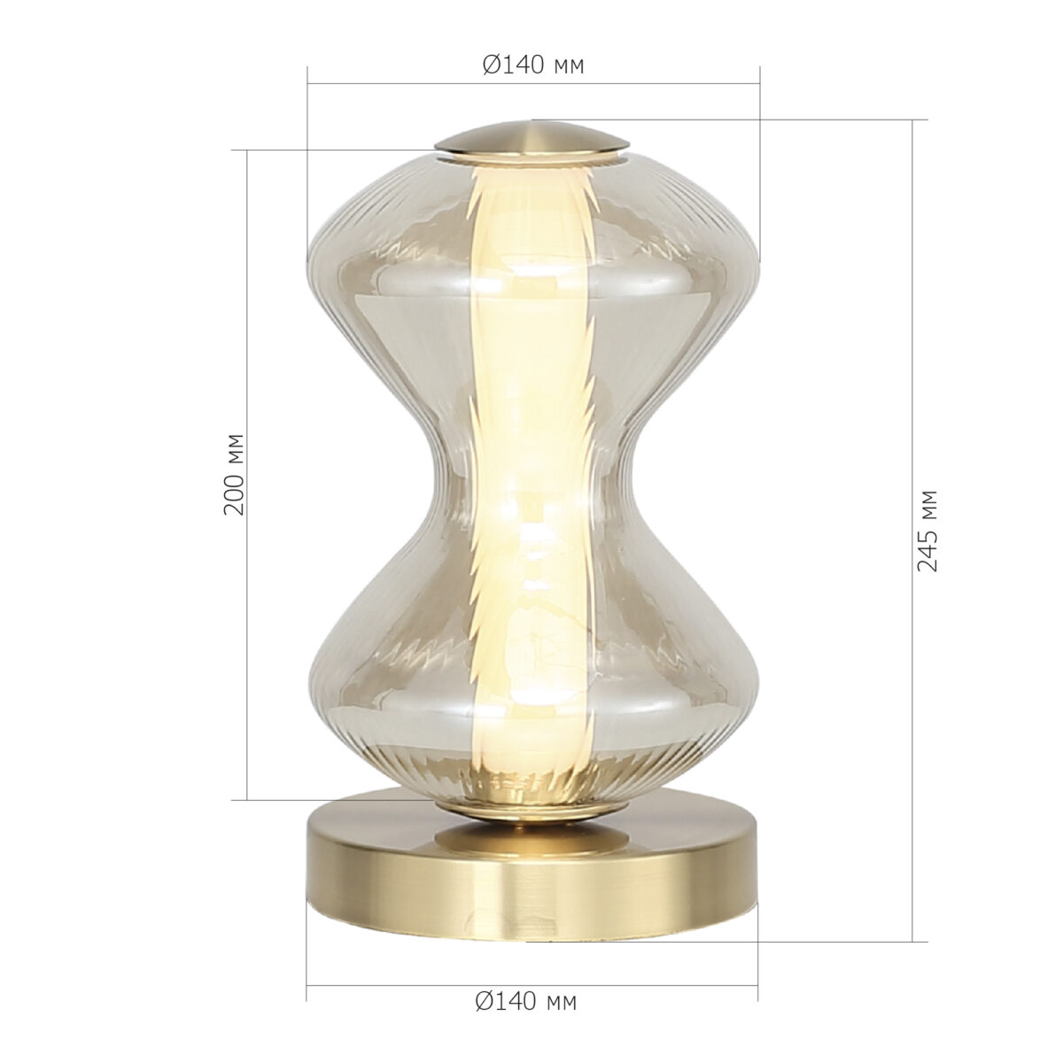 SL6136.204.01 Прикроватная лампа ST-Luce золото/коньячный LED 1*6W 3000K СПАЙН — изображение 5