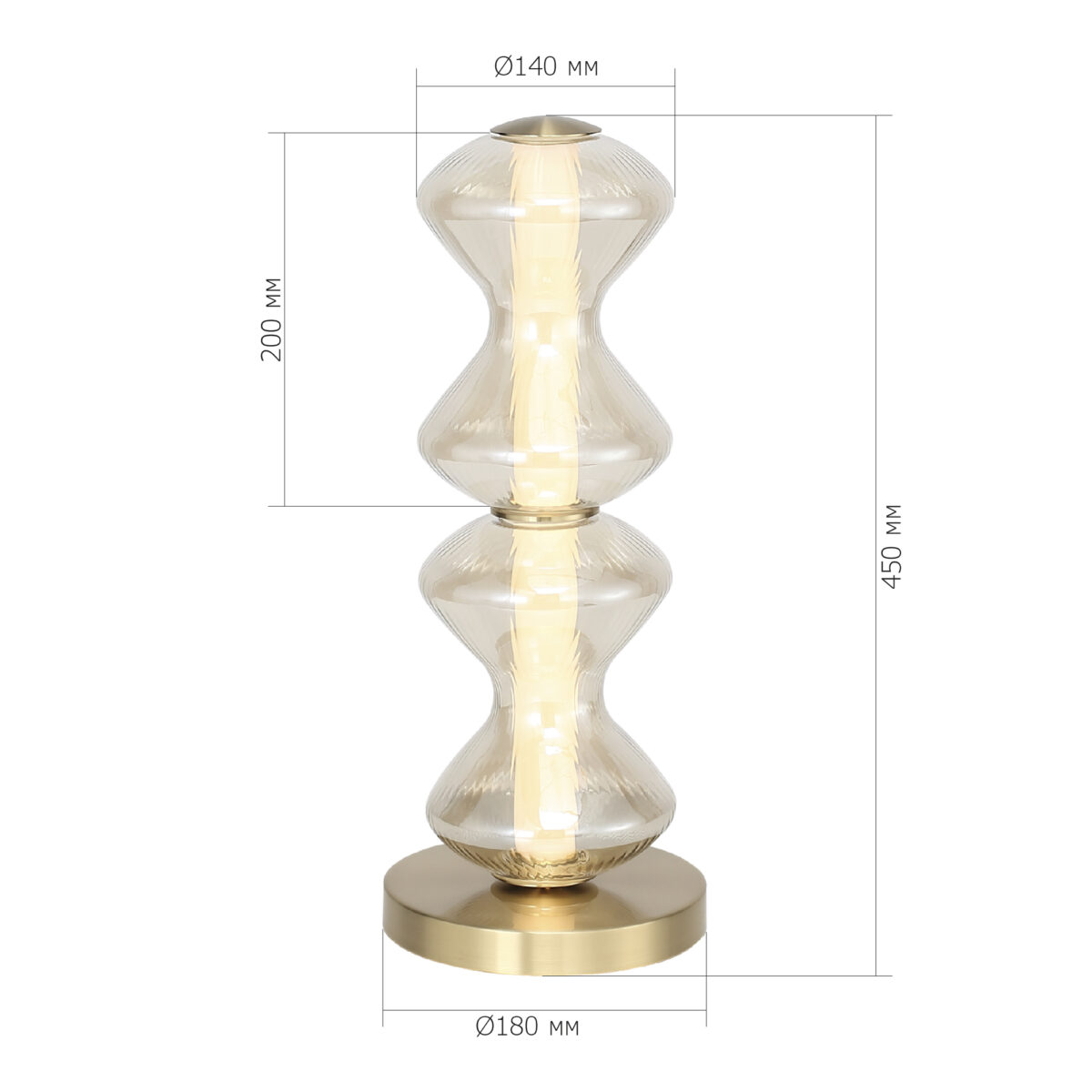 SL6136.214.01 Прикроватная лампа ST-Luce золото/коньячный LED 1*12W 3000K СПАЙН — изображение 4