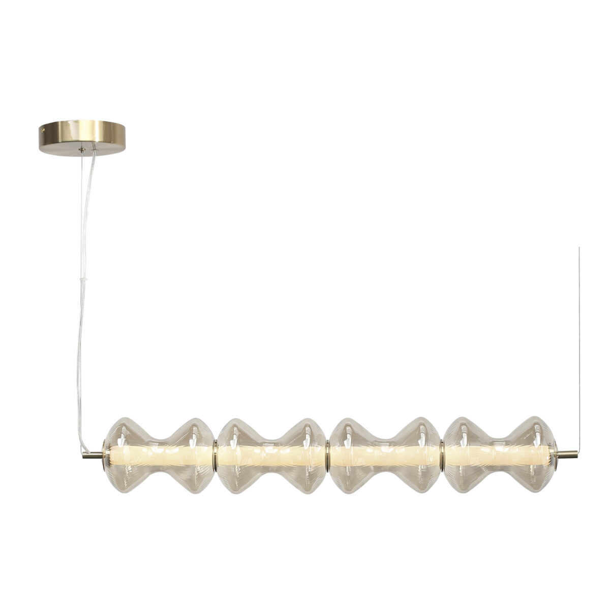 SL6136.223.01 Светильник подвесной ST-Luce золото/коньячный LED 1*22W 3000K СПАЙН — изображение 1