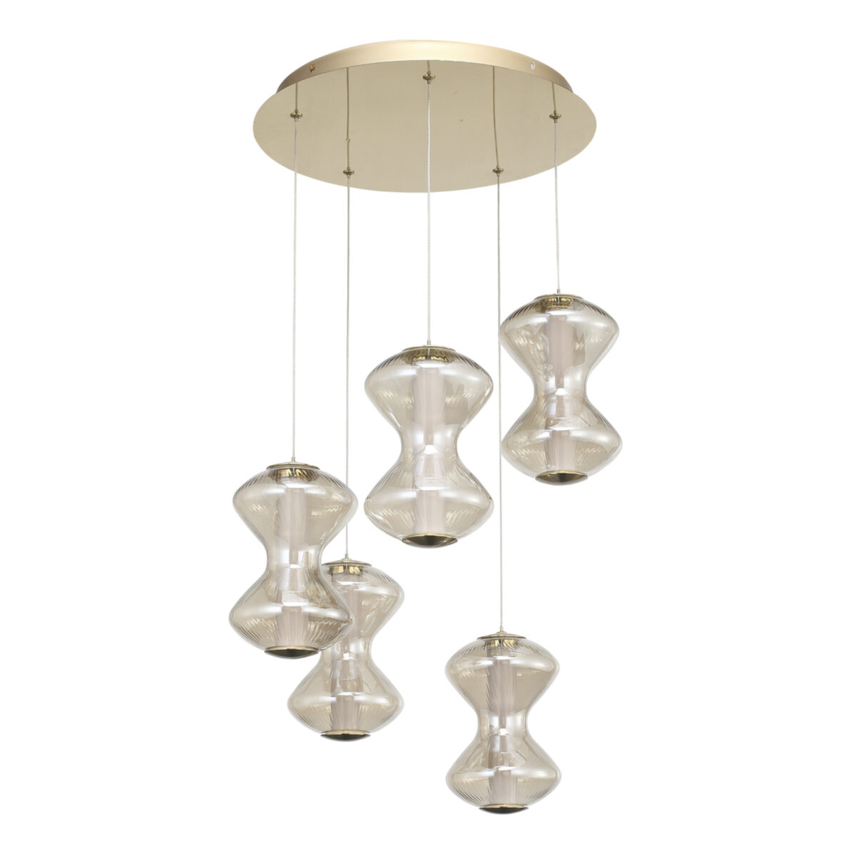 SL6136.233.01 Светильник подвесной ST-Luce золото/коньячный LED 1*28W 3000K СПАЙН — изображение 2