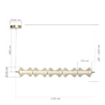 SL6136.243.01 Светильник подвесной ST-Luce золото/коньячный LED 1*28W 3000K СПАЙН — изображение 5