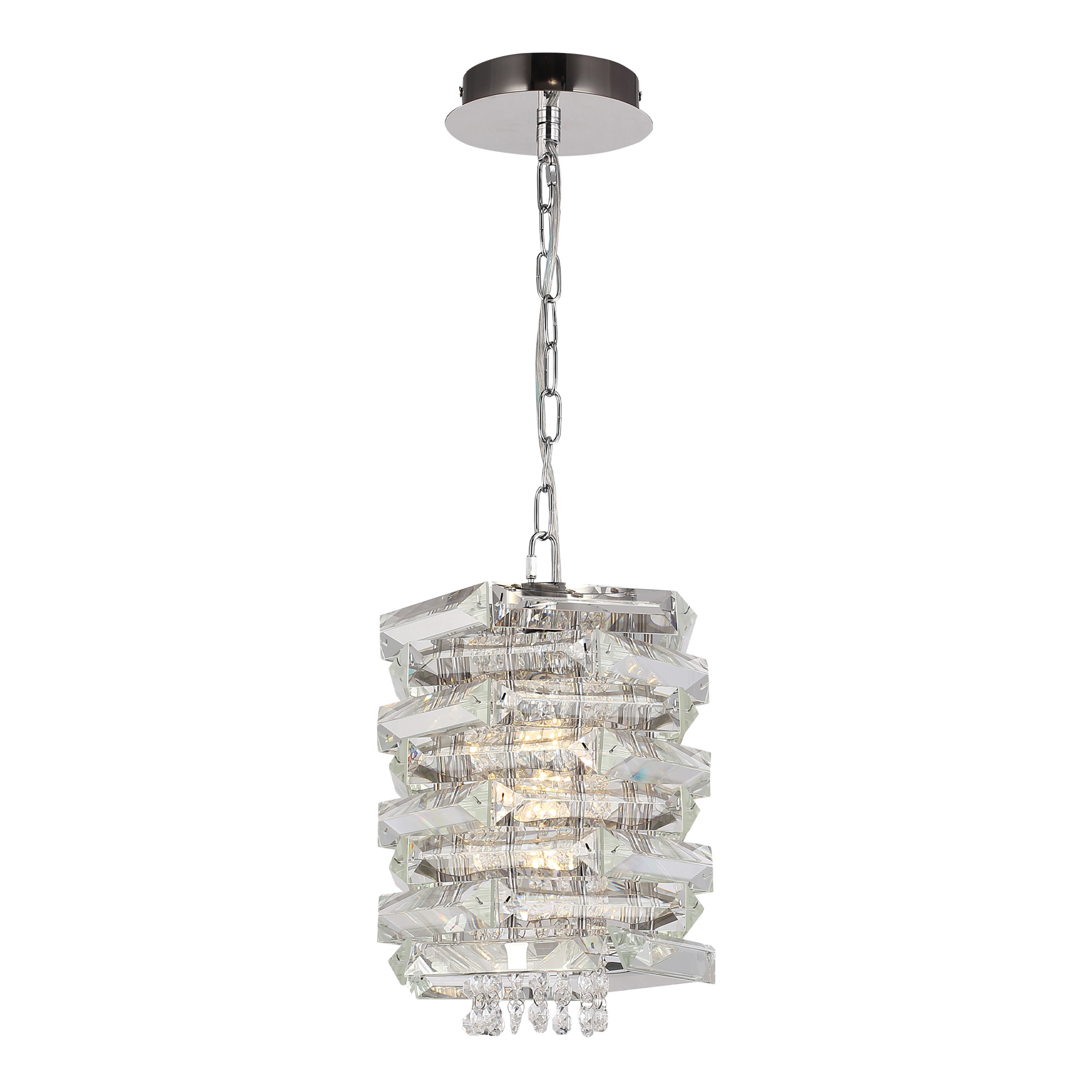 в наличии SL6137.103.01 Светильник подвесной ST-Luce никель/прозрачный E14 1*40W СТРОЦЦИ - купить в интернет-магазине Светильники Торг