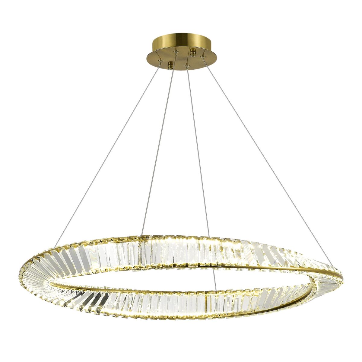 SL6204.311.01 Светильник подвесной ST-Luce Латунь/Прозрачный LED 1*45W 4000K РИТОРТО — изображение 1