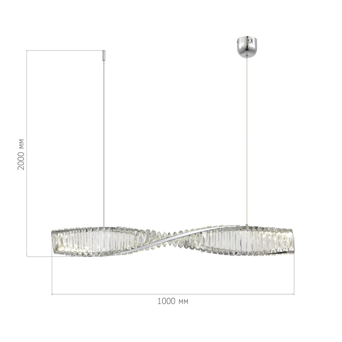 SL6205.113.01 Светильник подвесной ST-Luce Хром/Прозрачный LED 1*21W 4000K ЭЛИКА — изображение 4