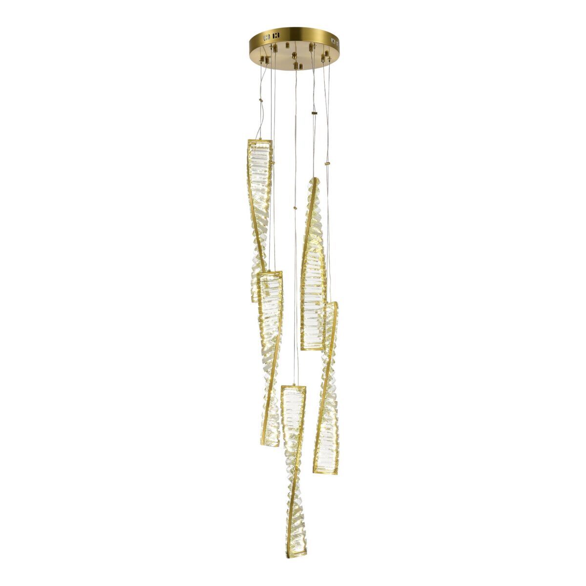 SL6205.303.05 Светильник подвесной ST-Luce Латунь/Прозрачный LED 1*55W 4000K ЭЛИКА — изображение 1