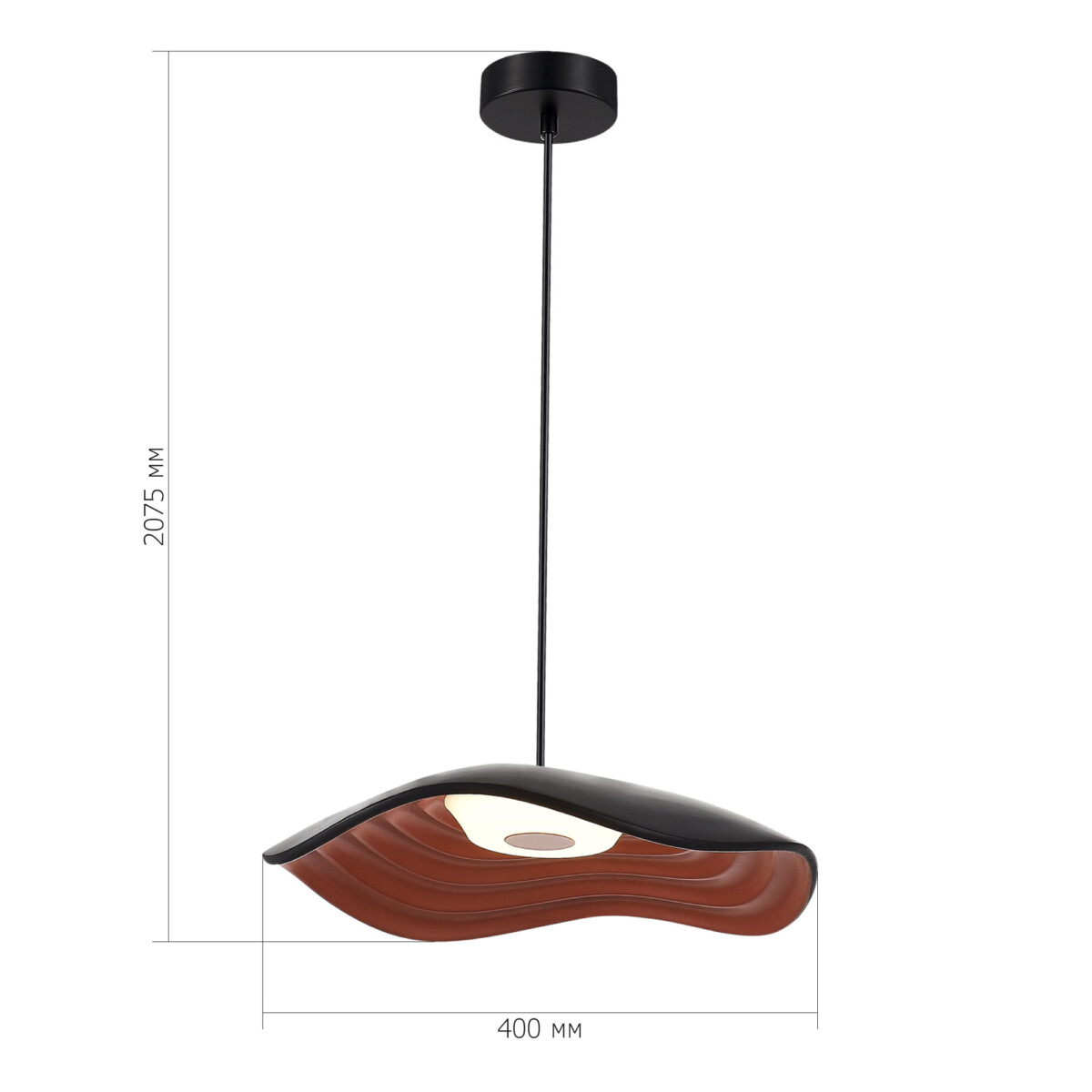 в наличии SL6208.401.12 Светильник подвесной ST-Luce Черный/Черный, Оранжевый LED 1*12W 3000K ОАЗИС - купить в интернет-магазине Светильники Торг