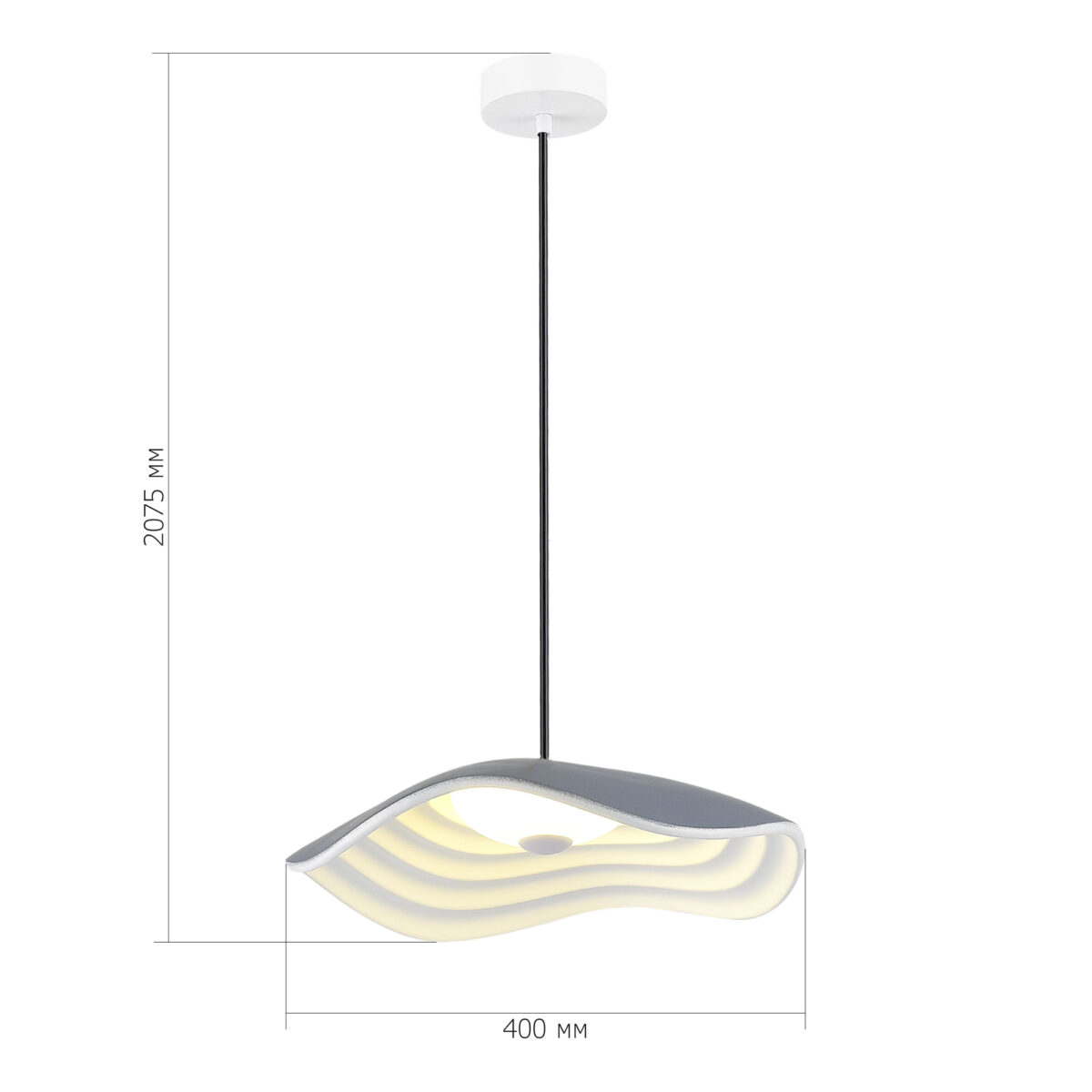 SL6208.701.12 Светильник подвесной ST-Luce Серый/Серый, Белый LED 1*12W 3000K ОАЗИС — изображение 4