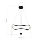 SL6209.403.40 Светильник подвесной ST-Luce Черный/Черный, Белый LED 1*40W 3000K ОРИОН — изображение 2