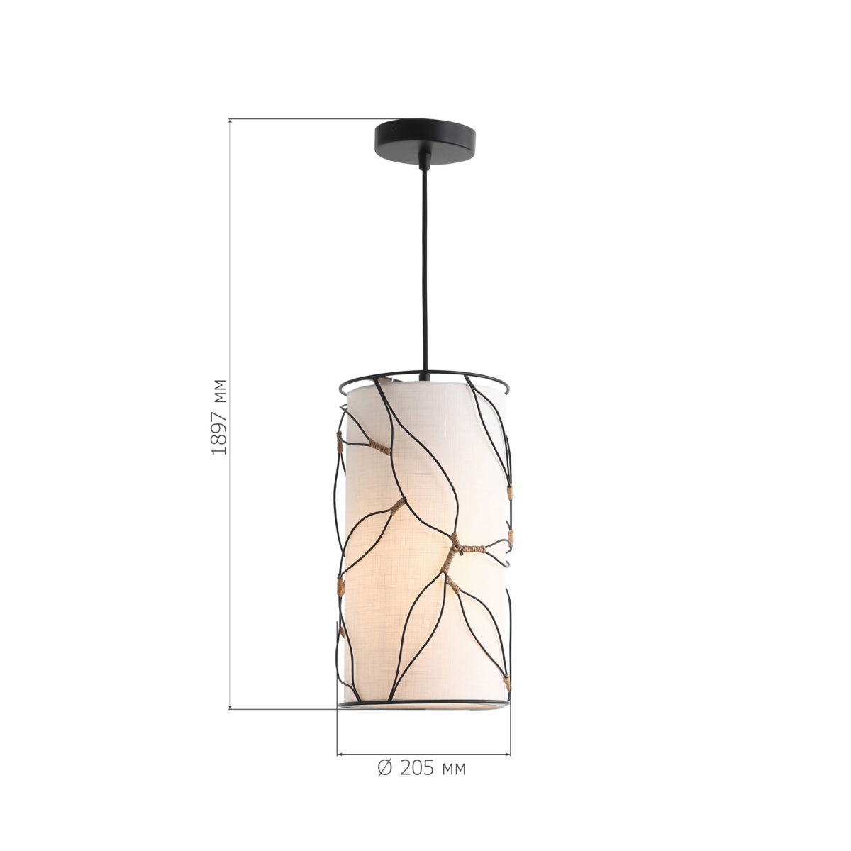 SL6228.403.01 Светильник подвесной ST-Luce Черный/Бежевый E27 1*60W РУТ — изображение 6