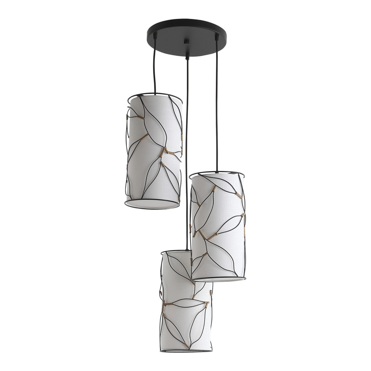 SL6228.403.03 Светильник подвесной ST-Luce Черный/Бежевый E27 3*60W РУТ — изображение 2