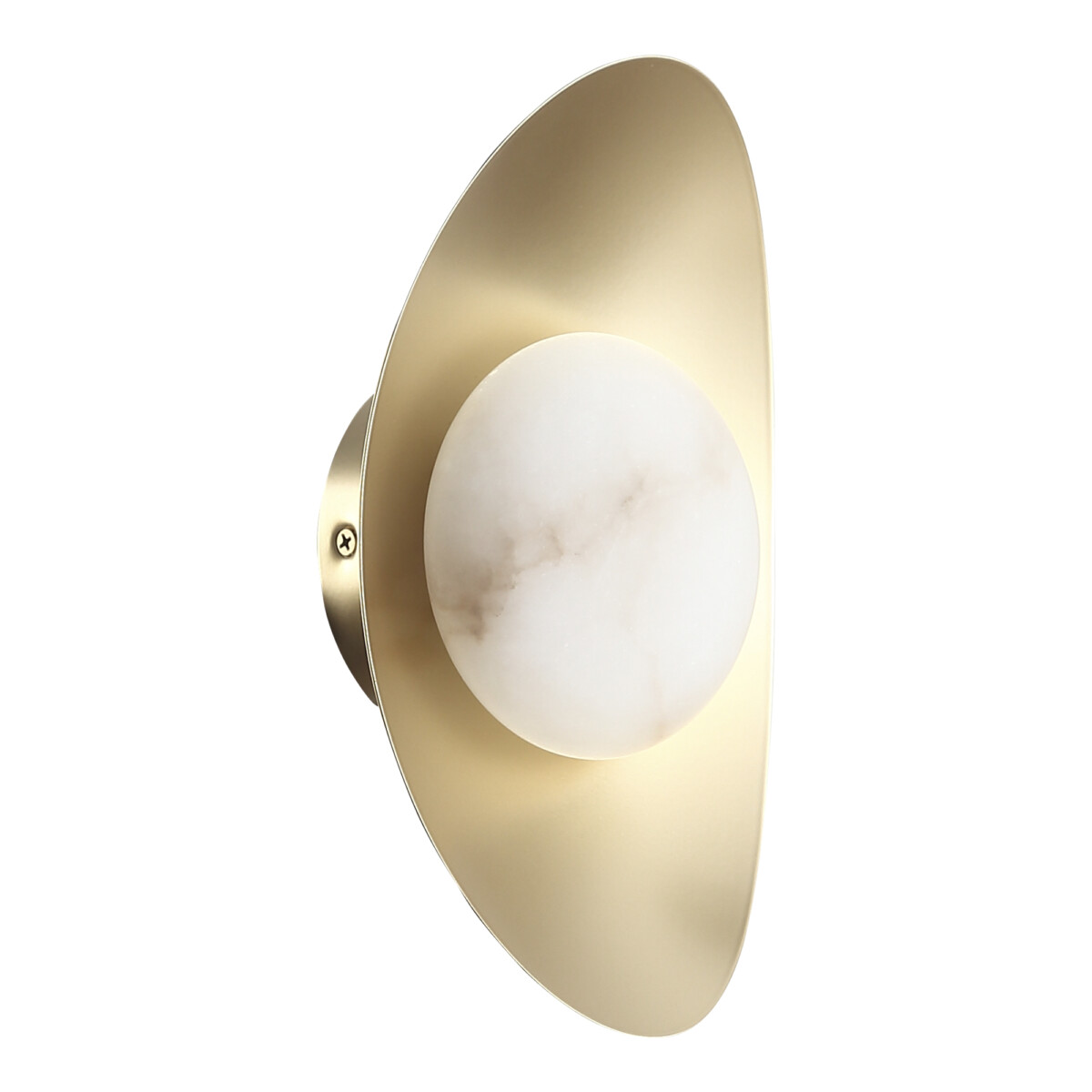 в наличии SL6229.211.01 Светильник настенный ST-Luce Золотистый/Алебастр LED 1*7W 3000K ПЕРИАЛ - купить в интернет-магазине Светильники Торг