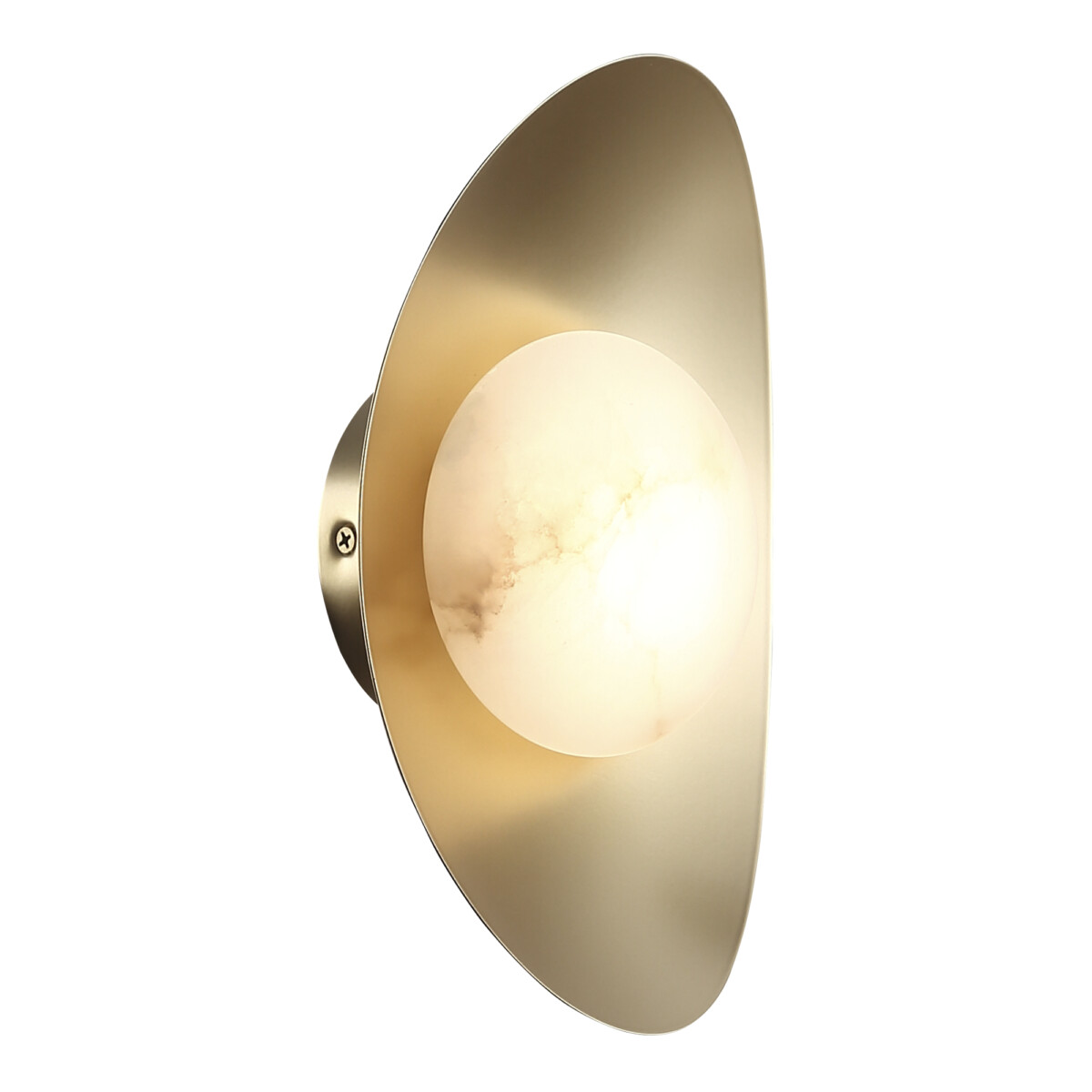 в наличии SL6229.211.01 Светильник настенный ST-Luce Золотистый/Алебастр LED 1*7W 3000K ПЕРИАЛ - купить в интернет-магазине Светильники Торг