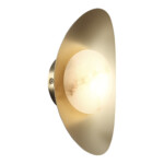 в наличии SL6229.211.01 Светильник настенный ST-Luce Золотистый/Алебастр LED 1*7W 3000K ПЕРИАЛ - купить в интернет-магазине Светильники Торг