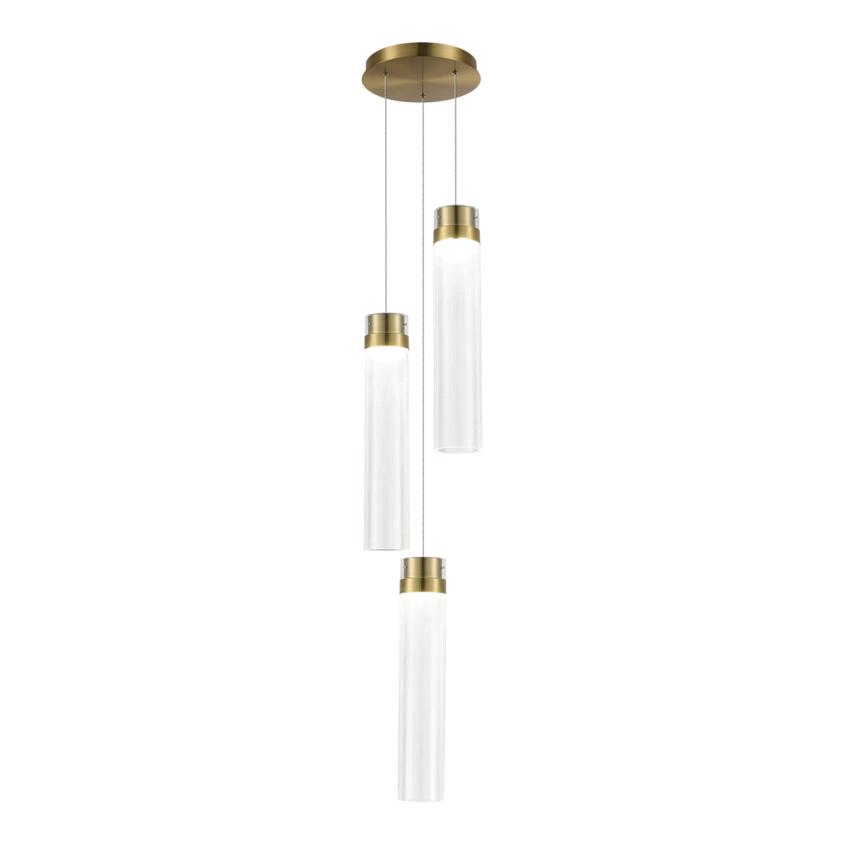 SL6236.303.03 Светильник подвесной ST-Luce Латунь/Прозрачный LED 3*12W 4000K ШАМПАНЬ — изображение 1