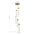 SL6236.303.05 Светильник подвесной ST-Luce Латунь/Прозрачный LED 5*12W 4000K ШАМПАНЬ — изображение 4