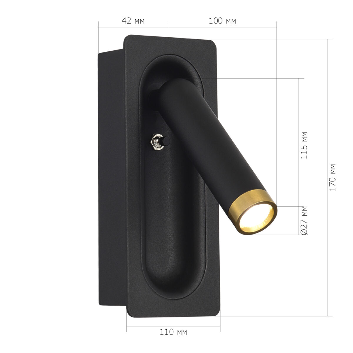 SL6238.401.01 Светильник настенный ST-Luce черный/черный,латунь LED 1*3W 4000K ПАРИЛЛА — изображение 10
