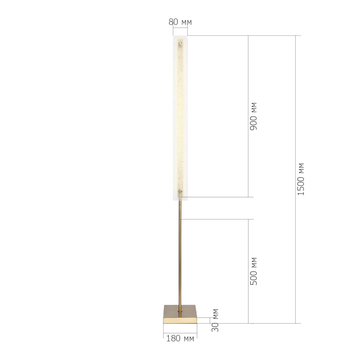 SL6245.205.01 Светильник напольный ST-Luce золотистый/Прозрачный LED 1*20W 4000K ФЭГИ — изображение 5