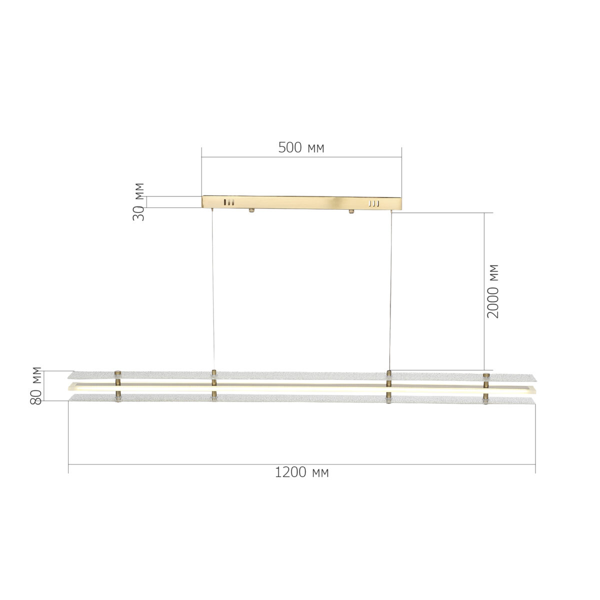 SL6245.223.01 Светильник подвесной ST-Luce золотистый/Прозрачный LED 1*30W 4000K ФЭГИ — изображение 5