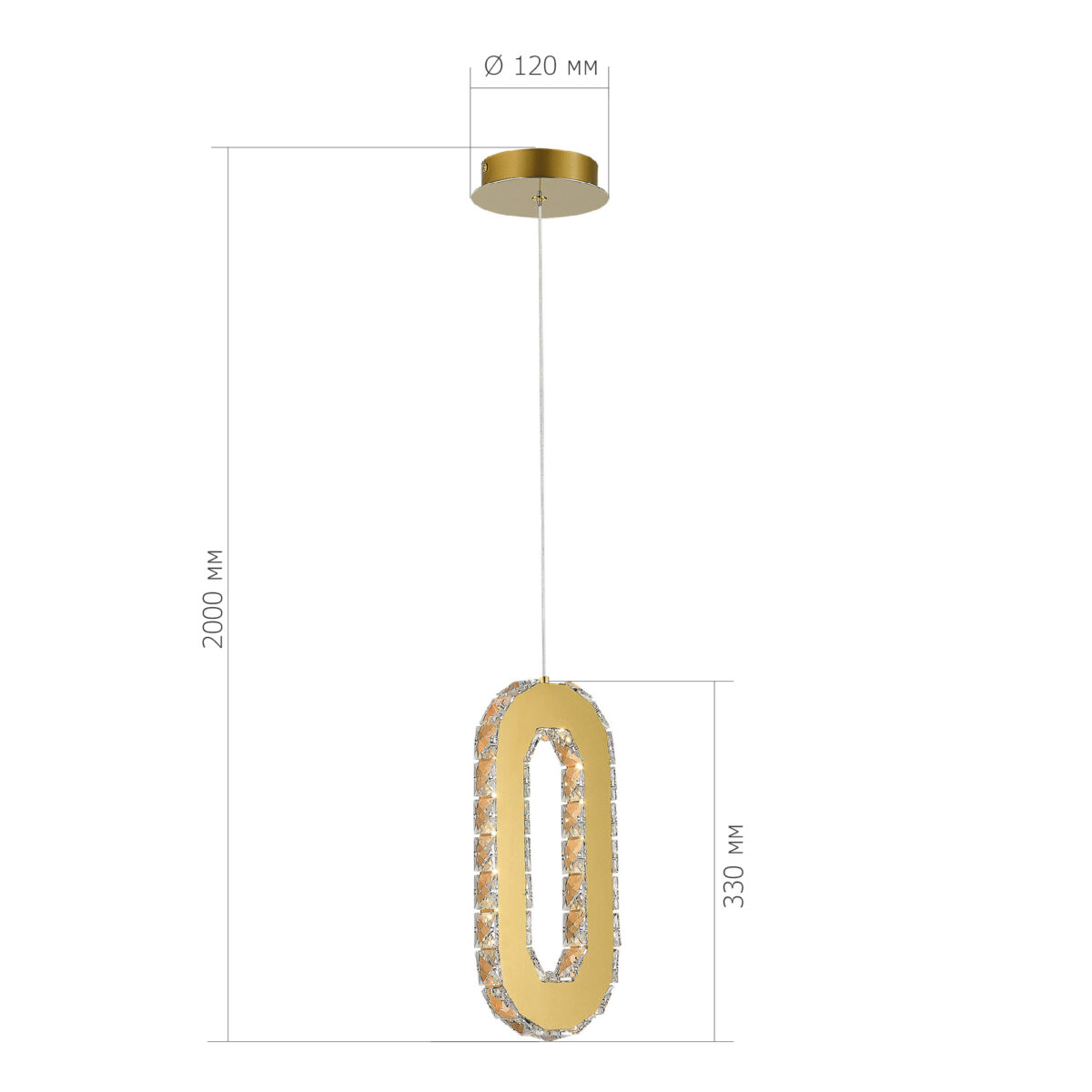 SL6506.203.01 Светильник подвесной ST-Luce Золотистый/Золотистый, Прозрачный LED 1*9W 3000K ЛУНГО — изображение 4