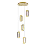 SL6506.203.05 Светильник подвесной ST-Luce Золотистый/Золотистый, Прозрачный LED 5*9W 3000K ЛУНГО — изображение 2