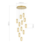 SL6506.203.12 Светильник подвесной ST-Luce Золотистый/Золотистый, Прозрачный LED 12*9W 3000K ЛУНГО — изображение 4