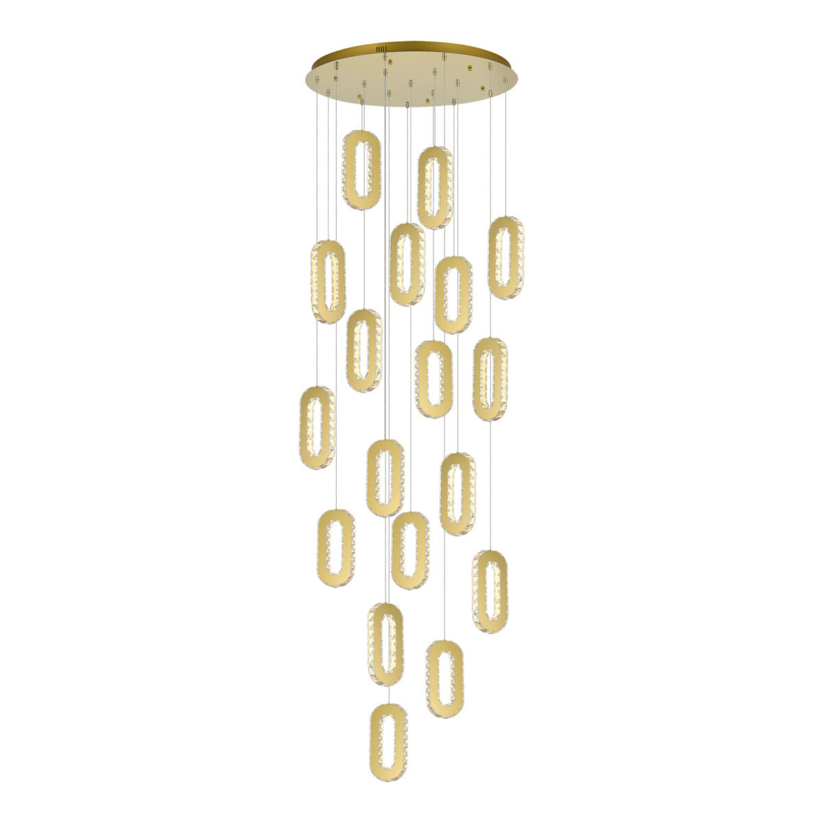SL6506.203.18 Светильник подвесной ST-Luce Золотистый/Золотистый, Прозрачный LED 18*9W 3000K ЛУНГО — изображение 1